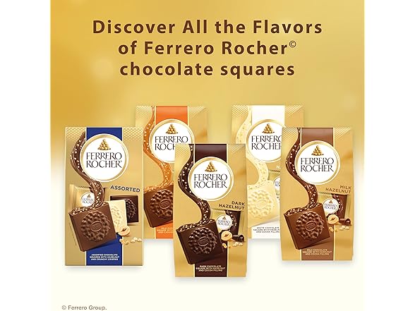 Ferrero Rocher Milk Hazelnut Squares 22oz