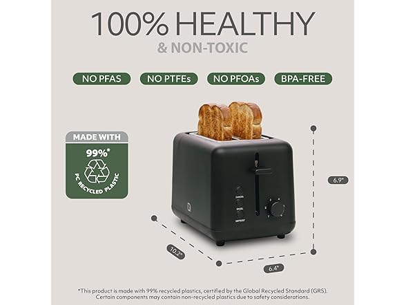 WILLOW Eco Series 2-Slice Toaster