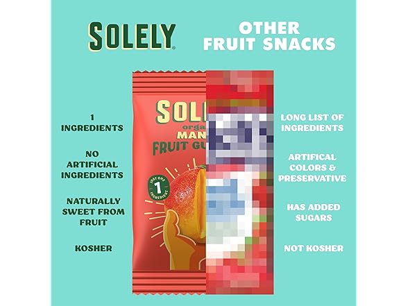 8PK SOLELY - Organic Mango Whole Fruit Gummies