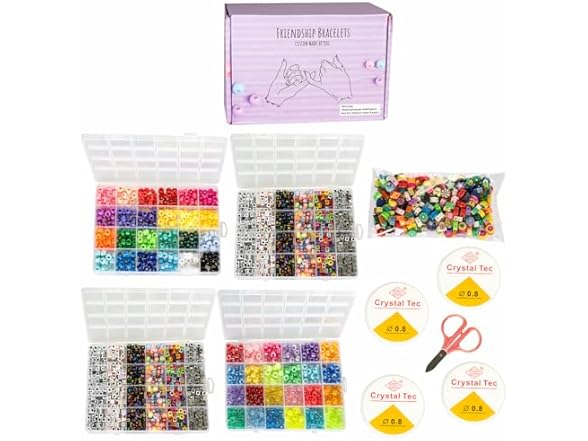 3,024 Pcs Pony Beads Crafting Kit