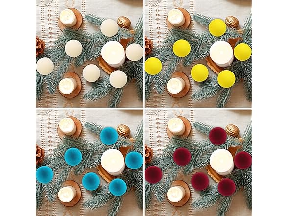 Rokkibom 12pcs cream velvet Christmas balls