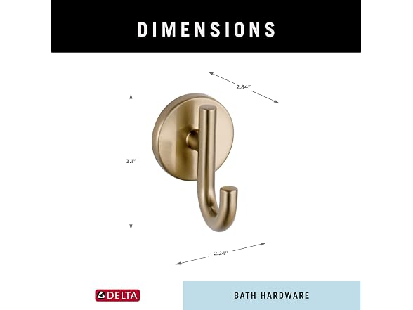Delta 75935-CZ Delta Towel Hook Champagne Bronze