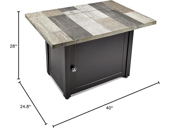 Ashton Gray 40x28” Rectangular Gas Fire