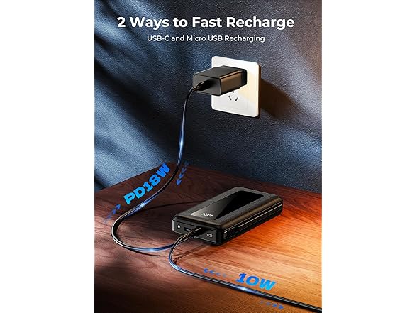 JKELAR 50000mAh Power Bank with Cables