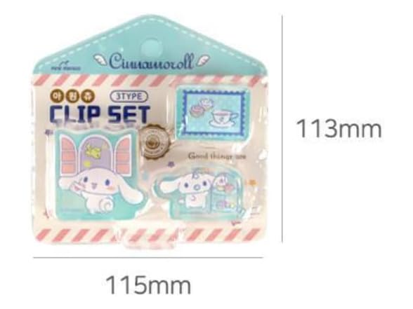 Kitty Friends Clip Clamp 3Pcs Pink