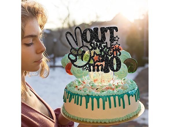 Out Single Digits I'm 10 Cake Topper