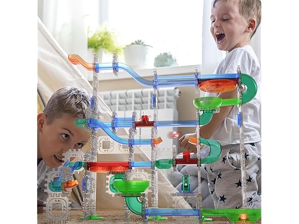 Discovery Marble Run Race Track – 92-Piece Light-Up