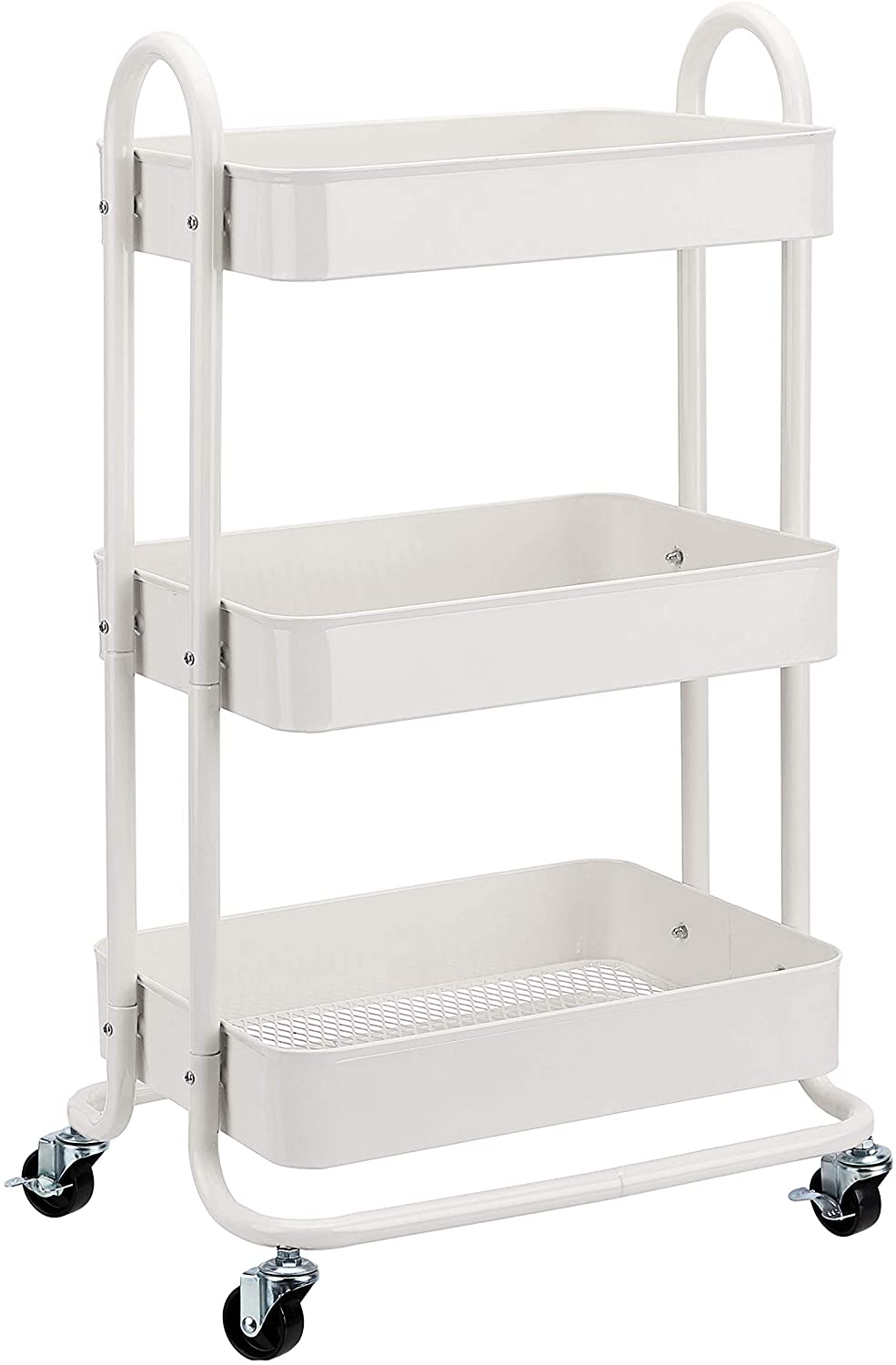 Amazon Basics 3-Tier Rolling Cart, White - Gallery 6
