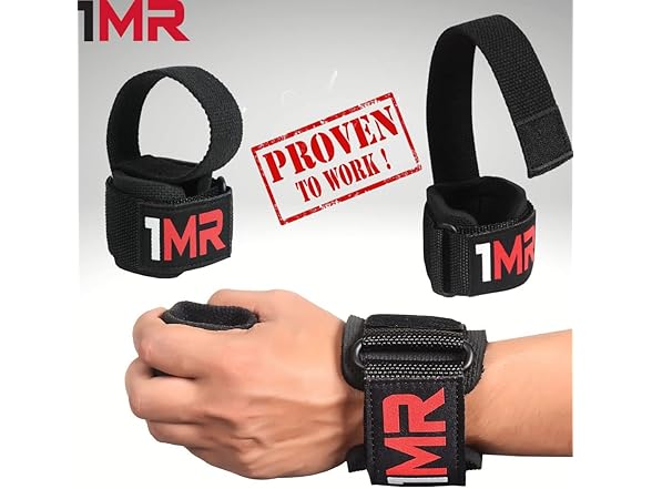 1MR PRO Weight Lifting Straps with Wrist