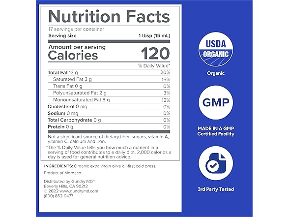 Gundry MD Moroccan Olive Oil, 3pk