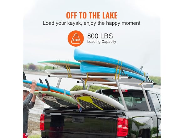 Truck Rack, 800 lbs Capacity, 71"x32" Aluminum