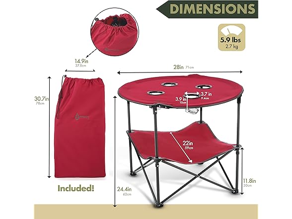 ARROWHEAD OUTDOOR 28" Circular Table