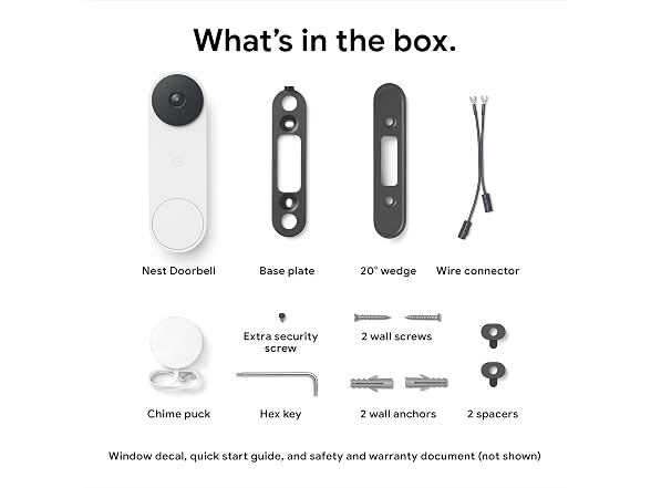 Google Nest Google Nest Doorbell (Wired, 2nd Gen) Snow
