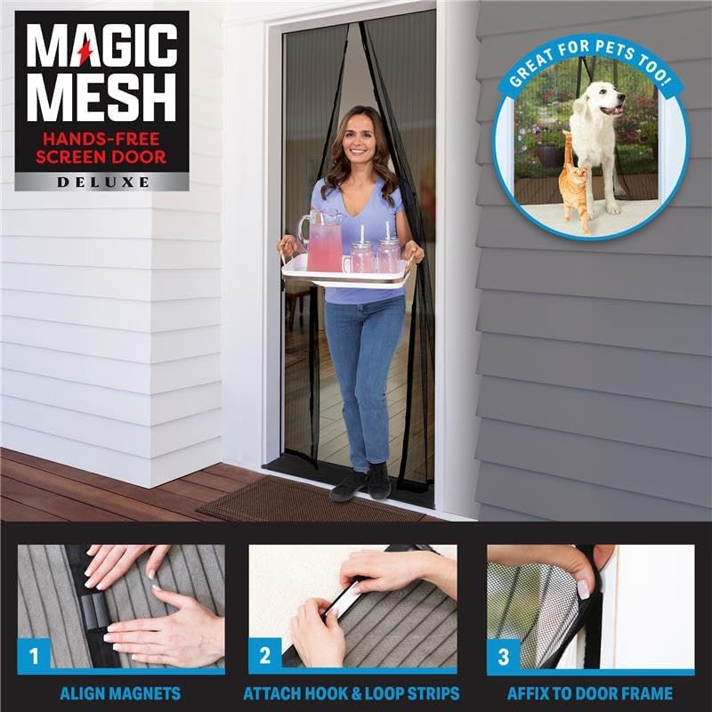Magic Mesh Deluxe, Black | Magnetic Screen Door - Gallery 10