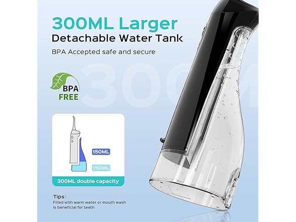 COSLUS Water Flosser Dental Pick (Black)