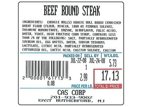 CAS CAS LST-8020 Direct Thermal Labels - 12