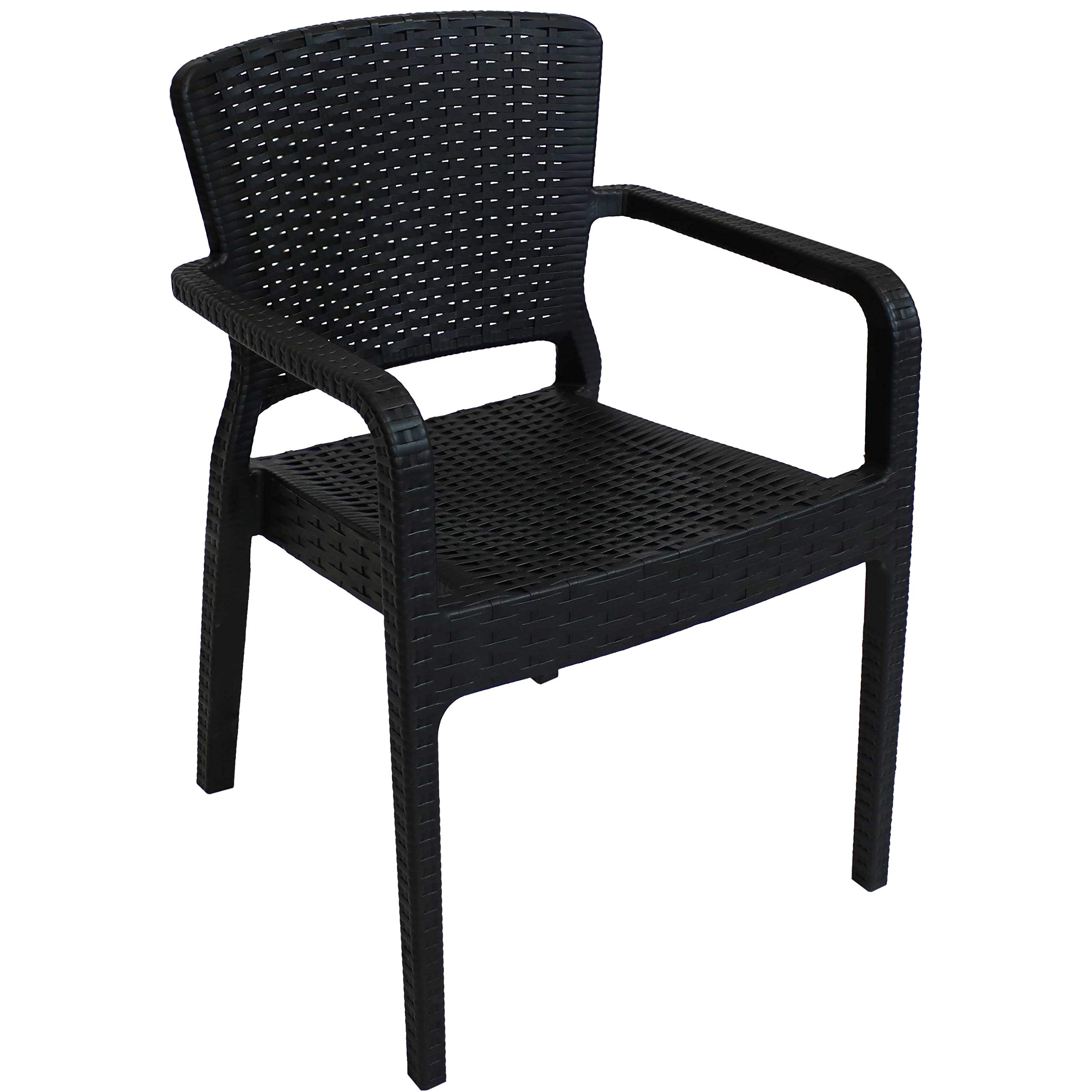 Sunnydaze Decor TLA-767 Segonia Arm Chair Black - Gallery 6