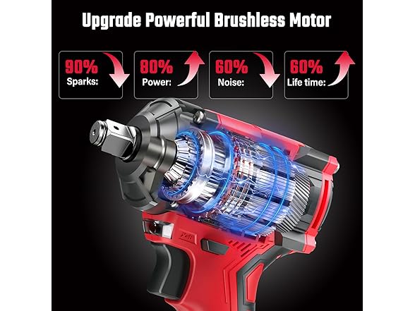 Revvstark Impact Wrench, Max Torque 400