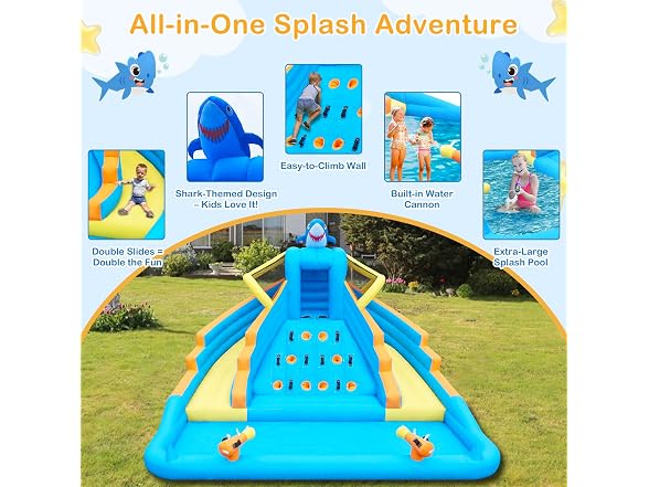 COCOFISH Shark Bounce House