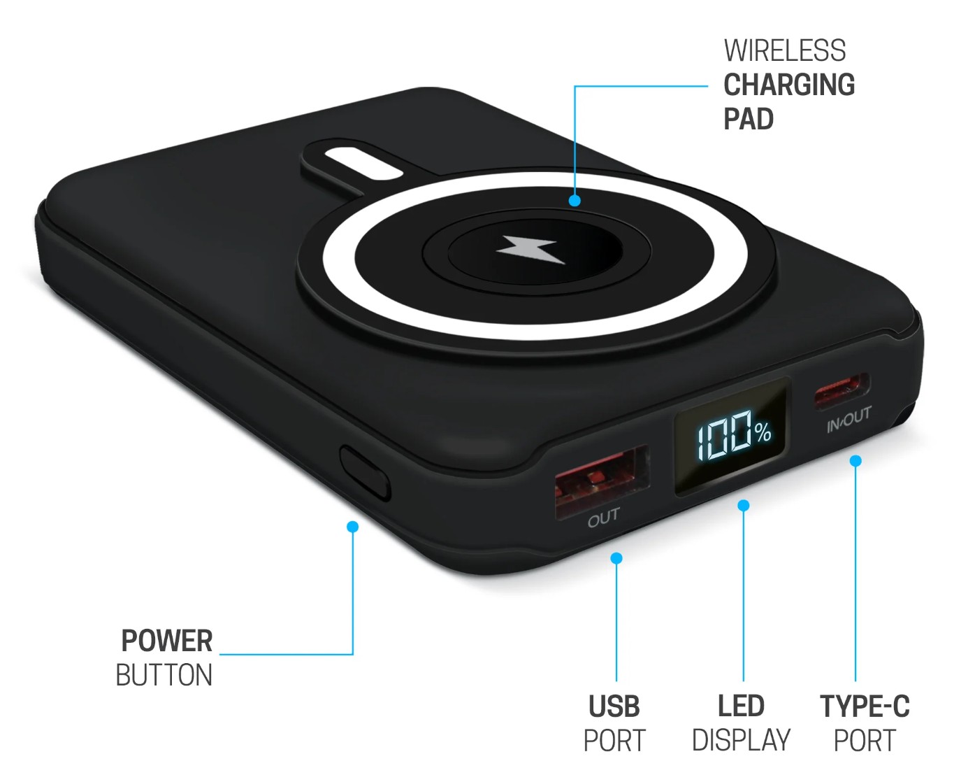 (1 or 2 Pack) Aduro 10,000mAh PowerMag Plus Powerbanks - Gallery 27