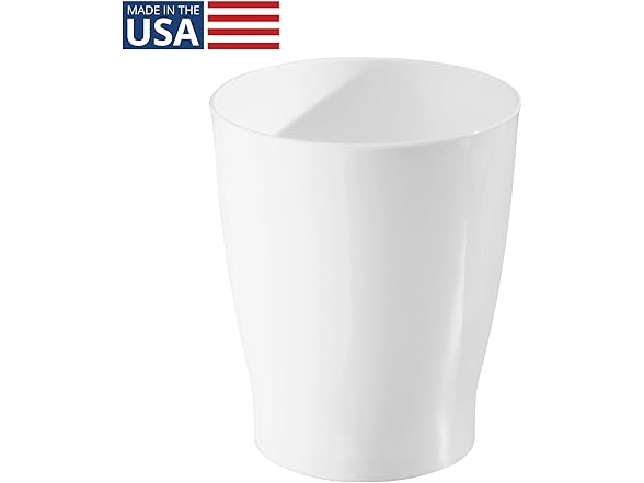 iDesign Small Round Plastic Bathroom Tra