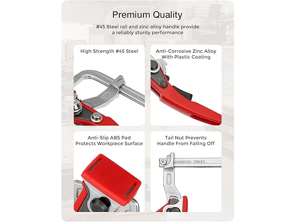 Quick Ratchet Track Saw Guide Rail Clamp