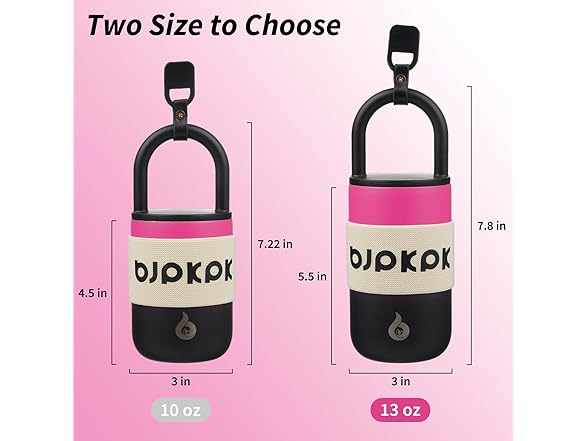 13oz Travel Coffee Mug With Lid And Handle,Pink And Black