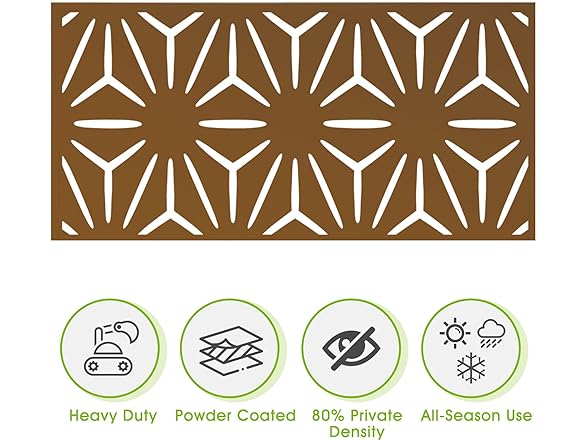 YESUNEED Metal Privacy Screen 72"×47"