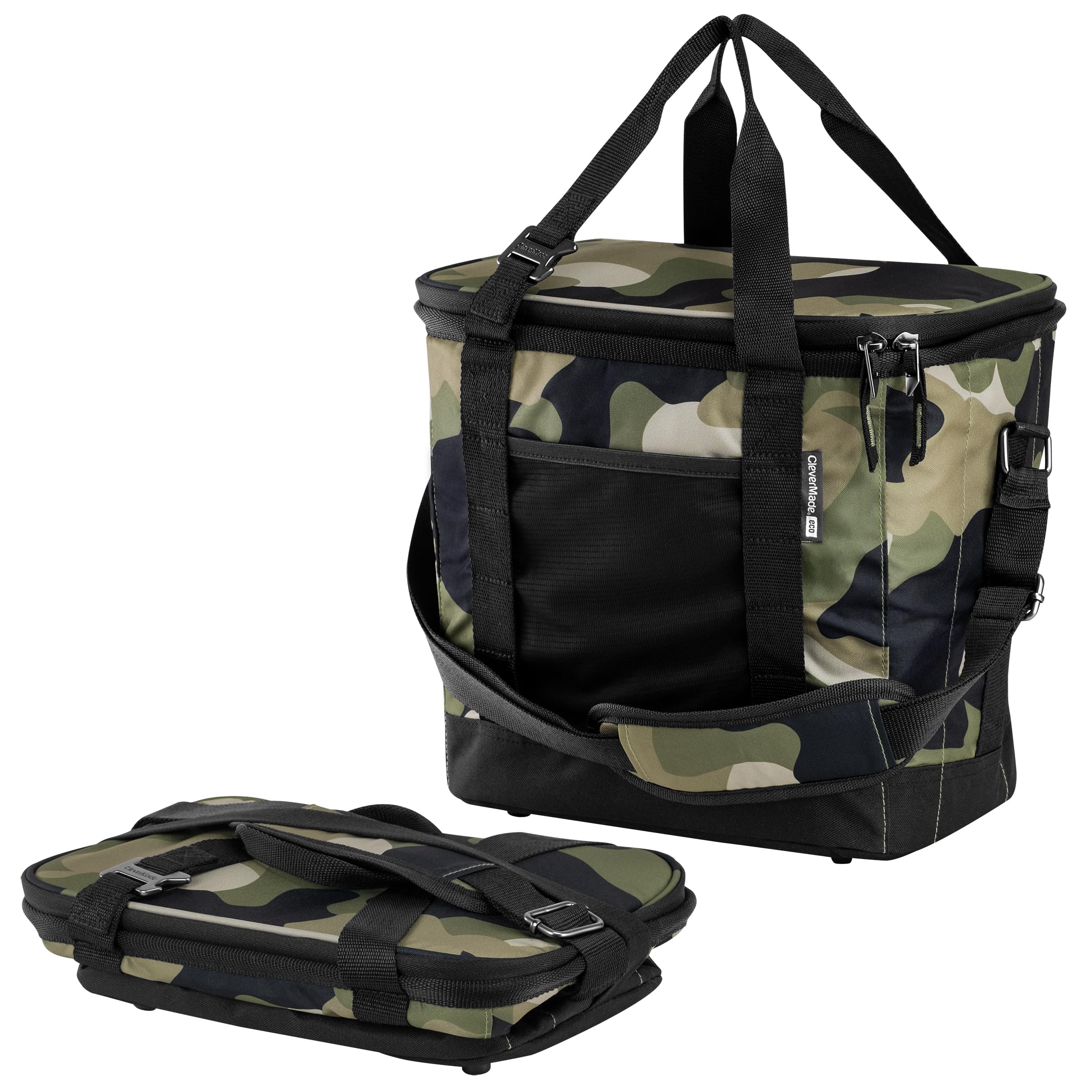 CleverMade Collapsible Cooler Bag, 24 Can - Camo - Gallery 9