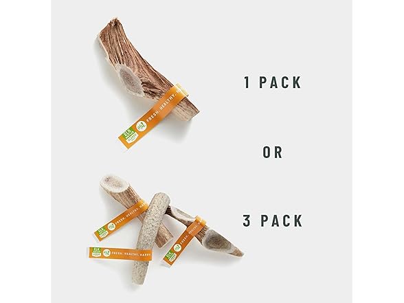Get Joy Elk Antler Split Natural Dog Chew