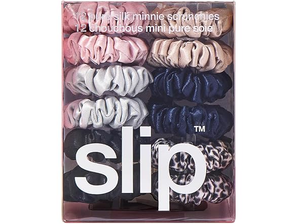 slip Silk Minnie Scrunchies - Set of 12, Classic