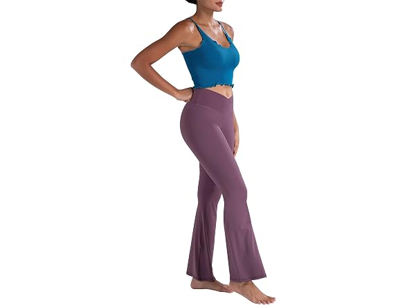 Sunzel Flare Leggings 30in L Burgundy