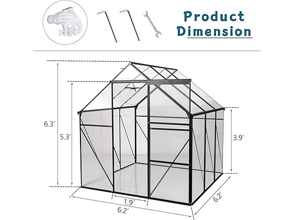 Lovtimber Polycarbonate Greenhouse