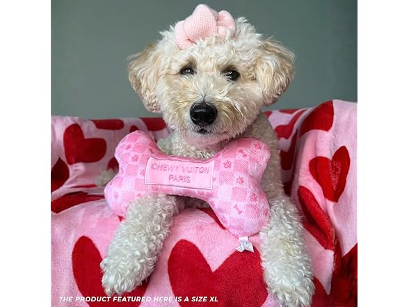 Haute Diggity Dog Chewy Vuiton Bone Plush Squ