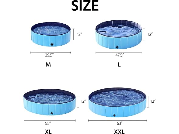 Yaheetech Foldable Dog Pool Collapsible Hard