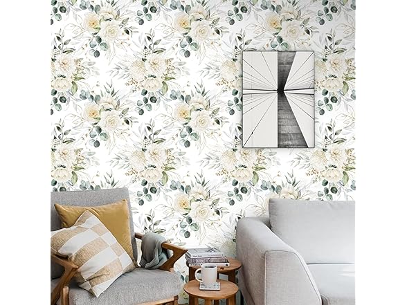 Vintage White Floral Wallpaper 17