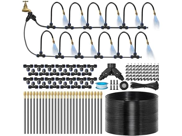 BUIGNDG 120Ft 1/4" Drip Irrigation System