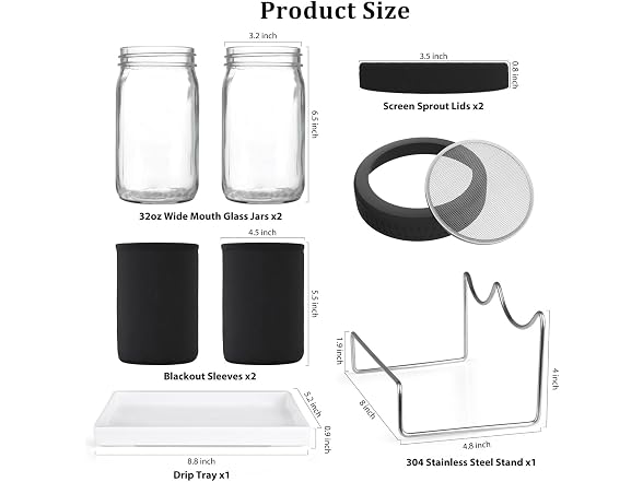Kitmiido Organic Seed Sprouting Kit