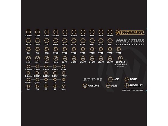 Wheeler 65-Pcs Screwdriver Set