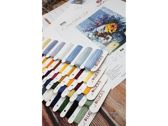 Cross Stitch Kit Luca-S Bouquet with Pansies - Gallery 7