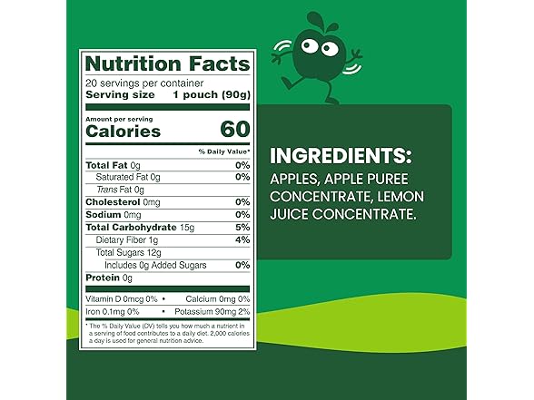 20PK GoGo squeeZ No Sugar Added Applesauce