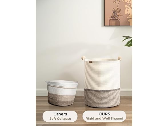 StorageWorks Cotton Rope Laundry Basket