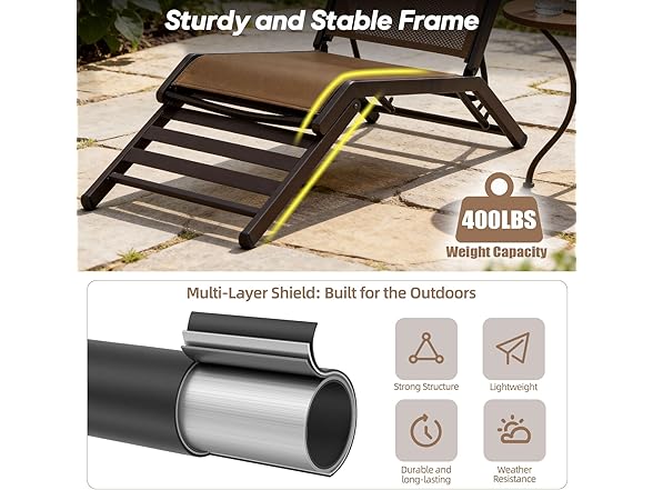 zzwhom Chaise Lounge Outdoor Set of 2