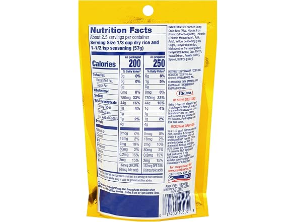 Mahatma Yellow Seasonings & Long Grain Rice