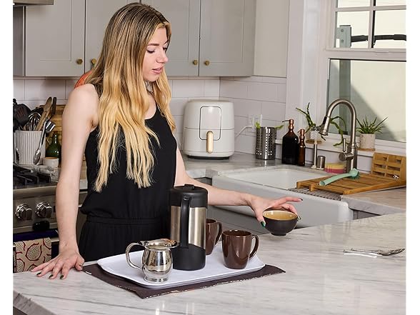 Luxcozwa Large Serving Tray with Handles