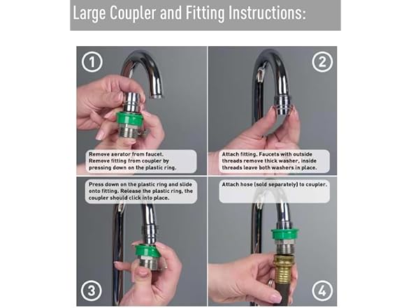 Neoperl Quick Connect Hose to Faucet Coupler 