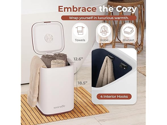 SereneLife Towel Warmer - 23L Capacity
