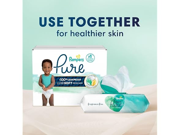 Pampers Pure Baby Diapers Size 1 82 Count