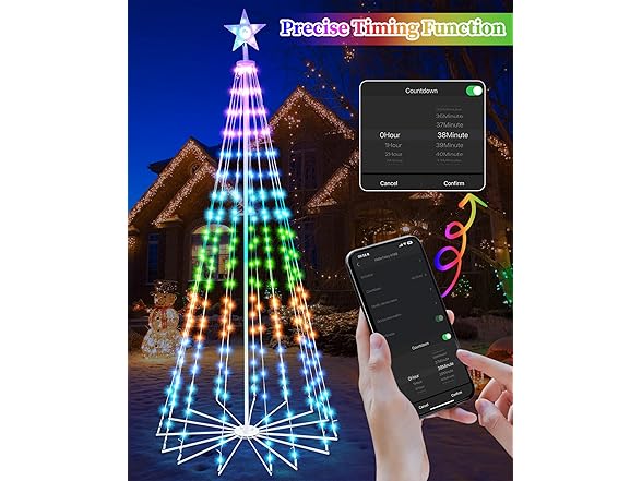 Brightever 7FT 295 LED Smart Cone Christmas Tree