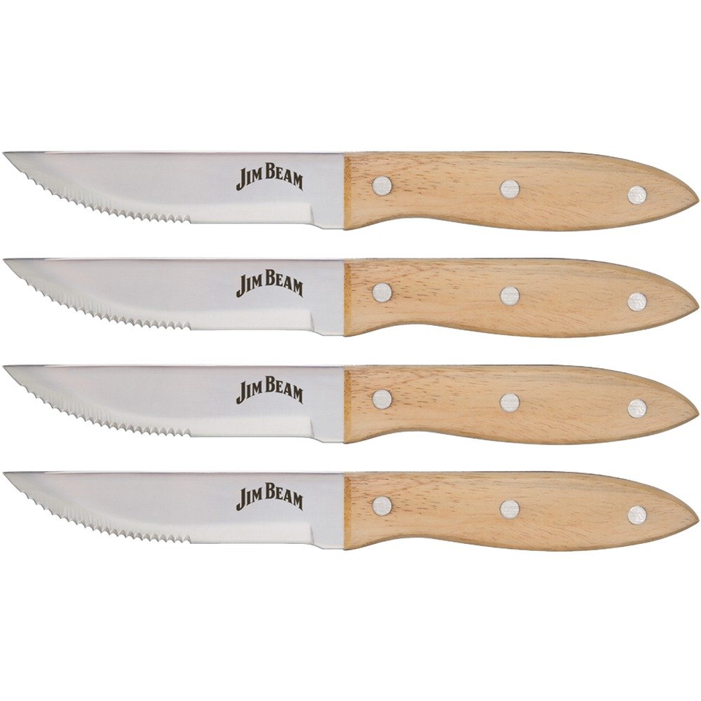 Jim Beam Stainless Steel Steak Knive Set - Gallery 3